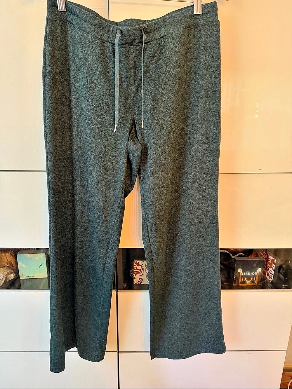Quince Flowknit Performance Pants Wide Leg Green Medium